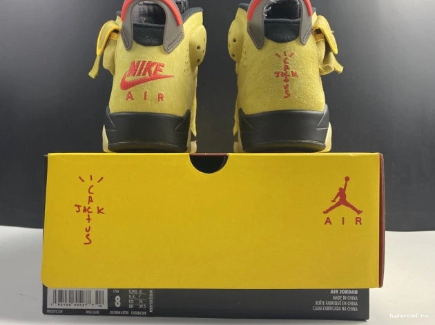 JORDAN YELLOW AIR TRAVIS SCOTT CN1084-300 X 6 0727